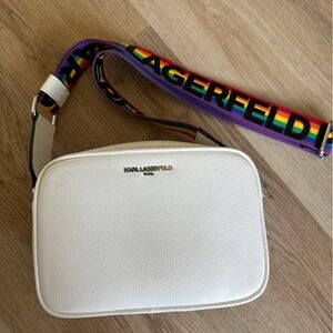 Karl Lagerfeld genuine leather crossbody